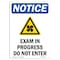 Signmission Safety Sign, OSHA Notice, 18" Height, Aluminum, Exam In Progress Do Sign With Symbol, Portrait OS-NS-A-1218-V-12202 - alternate 1